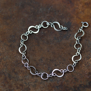 Marquise links chain bracelet, sterling silver - jewelry by CookOnStrike