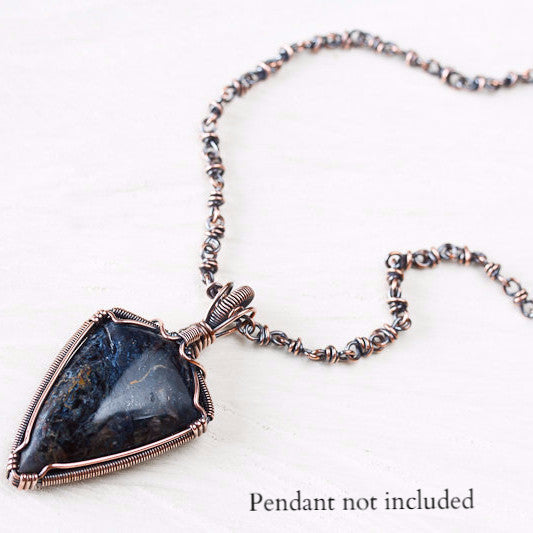 Copper Jewelry SET: Handmade Copper Chain Necklace and Bracelet - jewelry by CookOnStrike