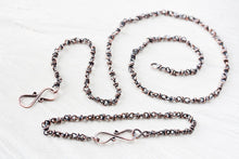 Load image into Gallery viewer, Copper Jewelry SET: Handmade Copper Chain Necklace and Bracelet - jewelry by CookOnStrike