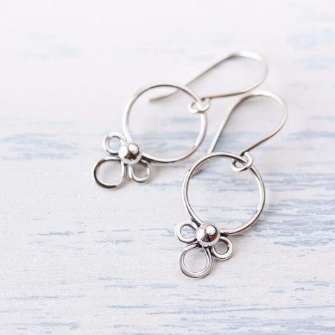 Dainty Silver Earrings, simple minimal everyday jewelry - jewelry by CookOnStrike