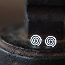 Load image into Gallery viewer, Tiny Celtic Spiral Stud Earrings - jewelry by CookOnStrike