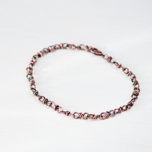 Bigger Link Copper Chain Bracelet for Man or Woman - jewelry by CookOnStrike