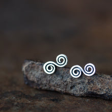 Load image into Gallery viewer, Small Double Spiral Earrings, Celtic spiral - jewelry by CookOnStrike