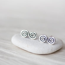 Load image into Gallery viewer, Small Double Spiral Earrings, Celtic spiral - jewelry by CookOnStrike