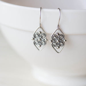 Handcrafted silver earrings, short dangles - jewelry by CookOnStrike