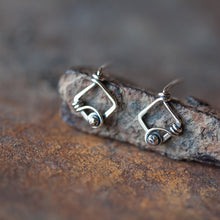 Load image into Gallery viewer, Small Unique Silver Stud Earrings - jewelry by CookOnStrike