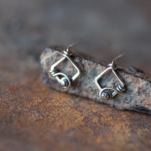 Small Unique Silver Stud Earrings - jewelry by CookOnStrike