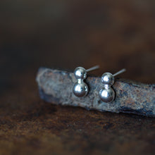 Load image into Gallery viewer, Elegant Double Dot Stud Earrings, Sterling Silver - jewelry by CookOnStrike