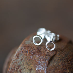 Teeny Tiny Circle Stud Earrings, 4.5mm - jewelry by CookOnStrike