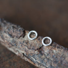 Load image into Gallery viewer, Teeny Tiny Circle Stud Earrings, 4.5mm - jewelry by CookOnStrike