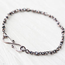 Load image into Gallery viewer, Dainty wire wrapped copper chain bracelet - jewelry by CookOnStrike