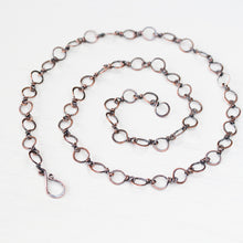 Load image into Gallery viewer, Handmade Wire Wrapped Hammered Copper Links Chain - jewelry by CookOnStrike